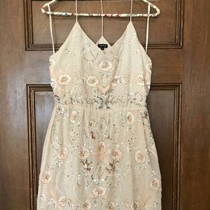 River Island Cream and Gold Mini Dress